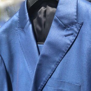 Blue Sheen 2pc Suit 38R or 46R